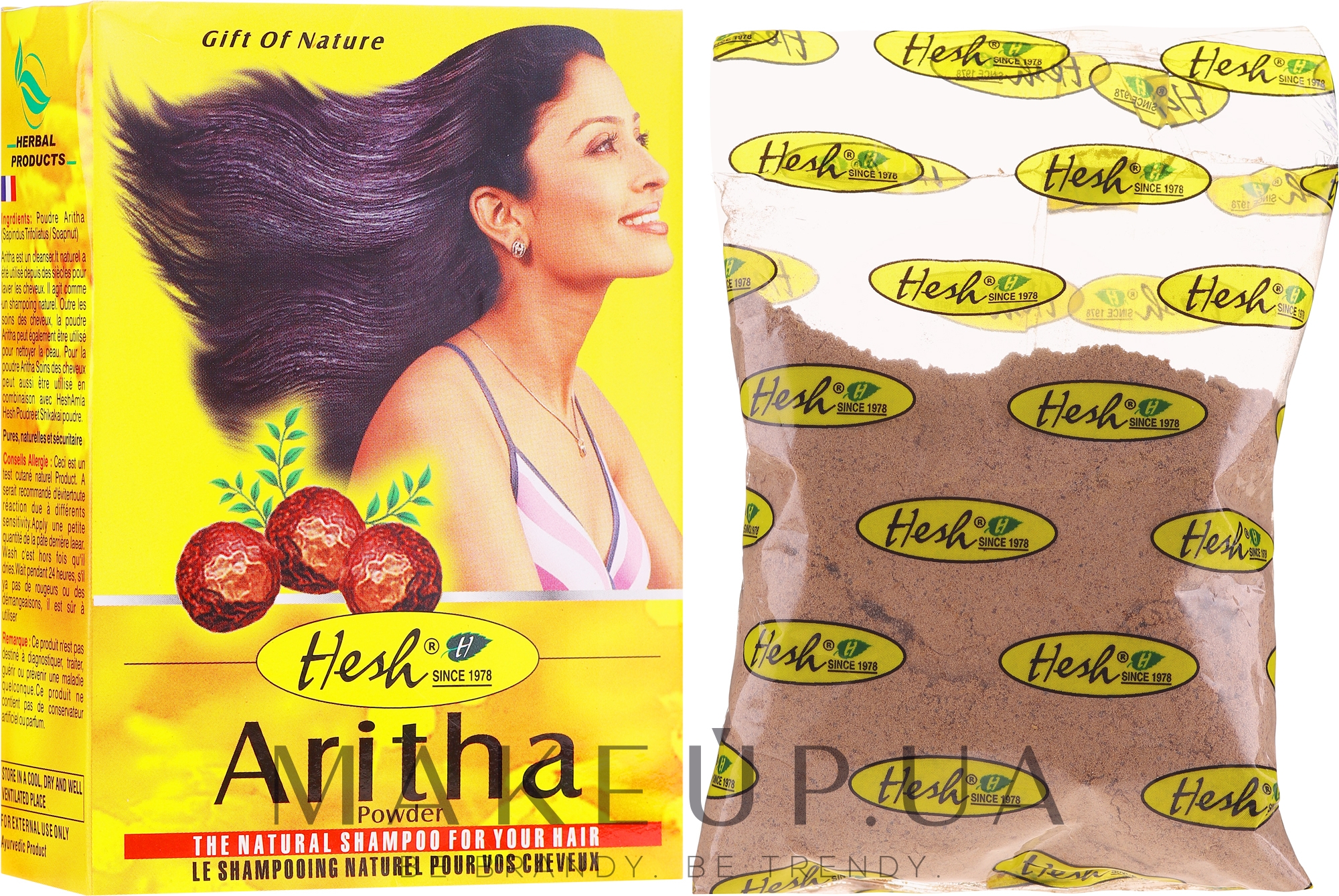 Порошковий шампунь для волосся - Hesh Aritha Powder Shampoo — фото 100g