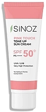 Тонувальний сонцезахисний крем SPF 50+ - Sinoz Pink Touch Tone Up Sun Cream SPF 50+ — фото N1