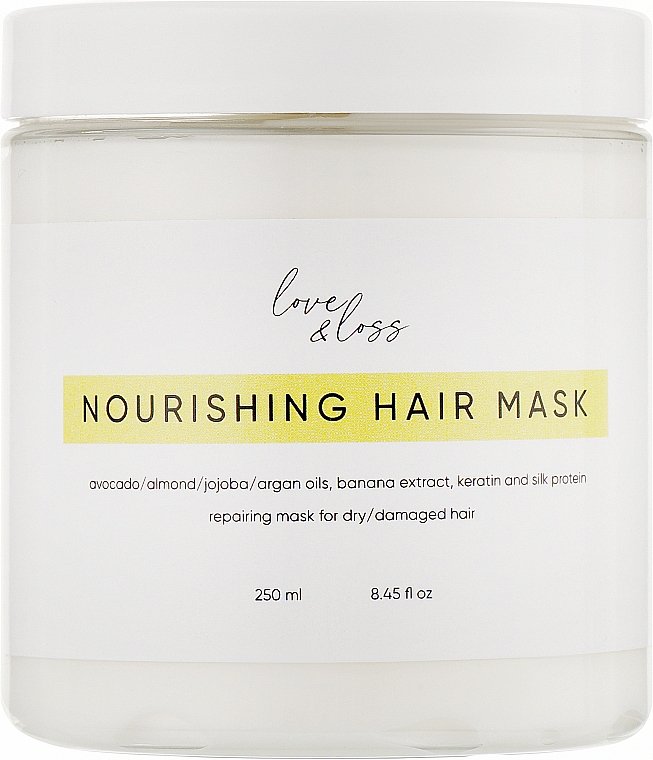 Живильна маска для волосся з олією авокадо - love&loss Nourishing Hair Mask — фото N2