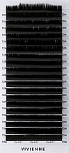 Накладні вії "Elite", чорні, 20 ліній (0,07, M, 12) - Vivienne — фото N1