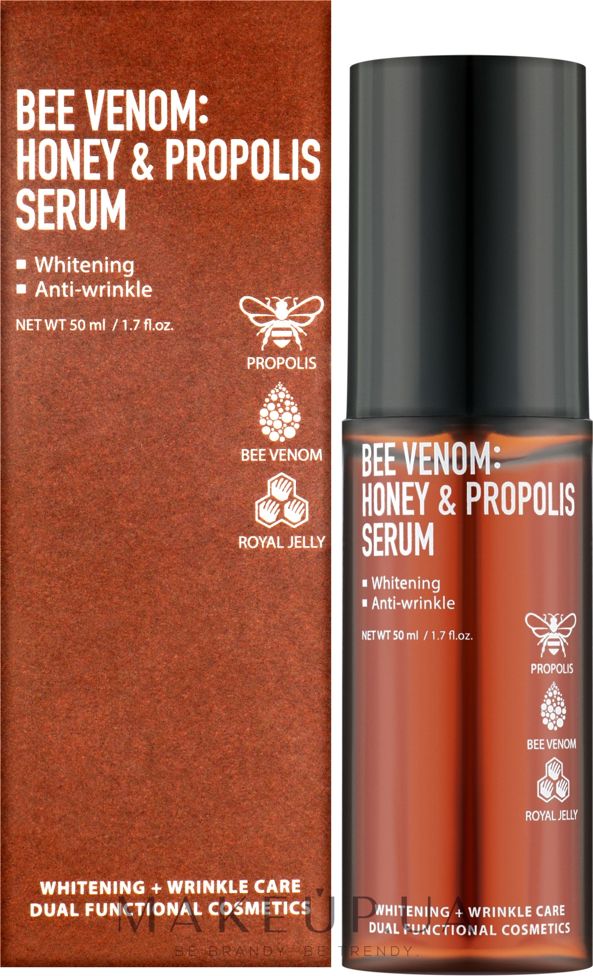 Сыворотка с пчелиным ядом, медом и прополисом - Fortheskin Bee Venom Honey & Propolis Serum — фото 50ml