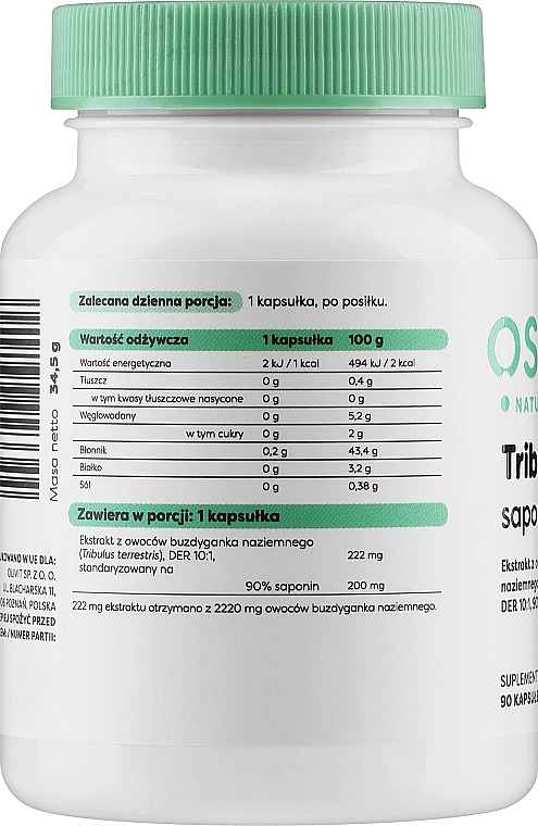 Пищевая добавка "Tribulus Terrestris" - Osavi Tribulus Terrestris Food Supplement — фото N2