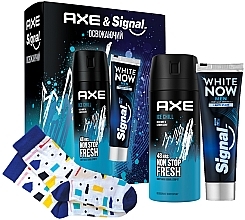 Духи, Парфюмерия, косметика УЦЕНКА Набор - Axe Refreshing (t/past/l/75ml + deo/150ml + socks ) *