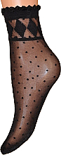 Парфумерія, косметика Жіночі фантазійні шкарпетки "Monica", nero - Veneziana