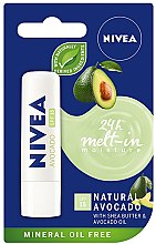 Парфумерія, косметика Бальзам для губ "Авокадо" - NIVEA 24H Melt-in Natural Avocado Lip Balm SPF15