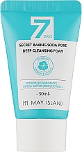 Глубокоочищающая пенка для лица - May Island 7 Days Secret Baking Soda Deep Pore Cleansing Foam (мини) — фото N1