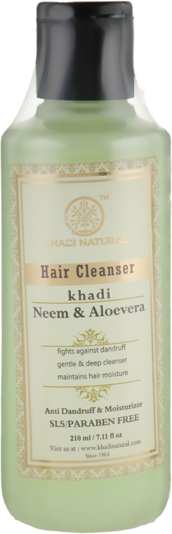 Натуральный травяной шампунь "Ним и Алоэ Вера" без SLS - Khadi Natural Ayurvedic Neem & Aloe Vera Hair Cleanser