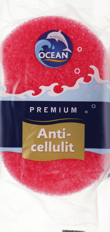 Губка массажная "Anticellulit", желто-малиновая - Ocean — фото N1