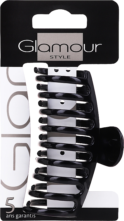 Крабик для волосся, чорний - Glamour Style — фото N1