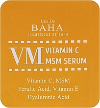 Сыворотка с витамином C, феруловой кислотой, витамином Е и MSM - Cos De BAHA Vitamin C MSM Serum (пробник) — фото N1