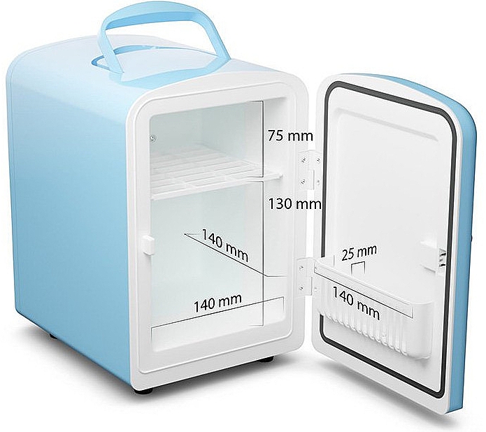 Косметичний міні-холодильник, блакитний - Fluff Cosmetic Fridge — фото N4
