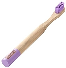 Зубна щітка бамбукова для дітей, AS05, м'яка, фіолетова - Kumpan Bamboo Soft Toothbrush For Children Purple — фото N3