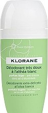 Духи, Парфюмерия, косметика Шариковый дезодорант с белым алтеем - Klorane Deodorant Roll On with White Althea