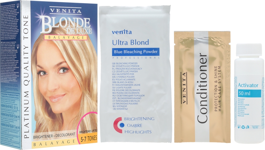 Освітлювач для волосся - Venita Blonde De Luxe Intense — фото N2