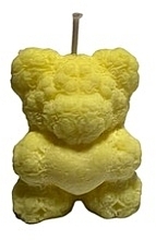 Парфумерія, косметика Декоративна свічка "Ведмедик" з ароматом просекко, жовта - KaWilamowski
