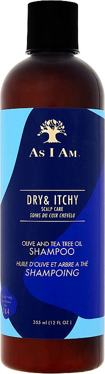 Шампунь для волос - As I Am Dry & Itchy Scalp Care Olive & Tea Tree Oil Shampoo — фото N1