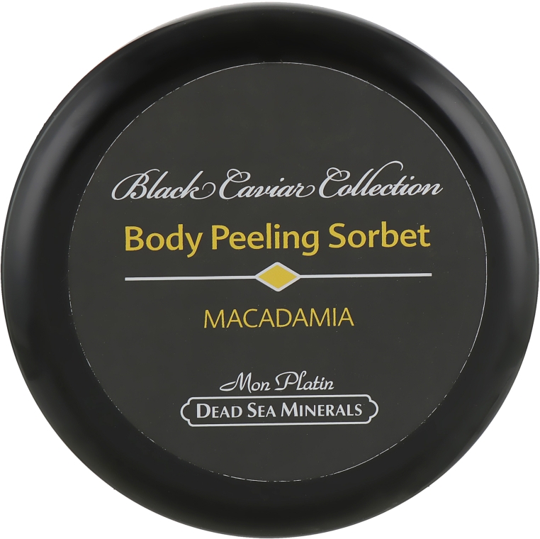 Пілінг для тіла, з екстрактом макадамії , чорної ікри та вітамінними капсулами - Mon Platin DSM Black Caviar Body Peeling Sorbet Macadamia — фото N2