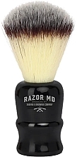 Парфумерія, косметика Помазок для гоління - Razor MD Black Handle Travel Shave Brush Synthetic Hair