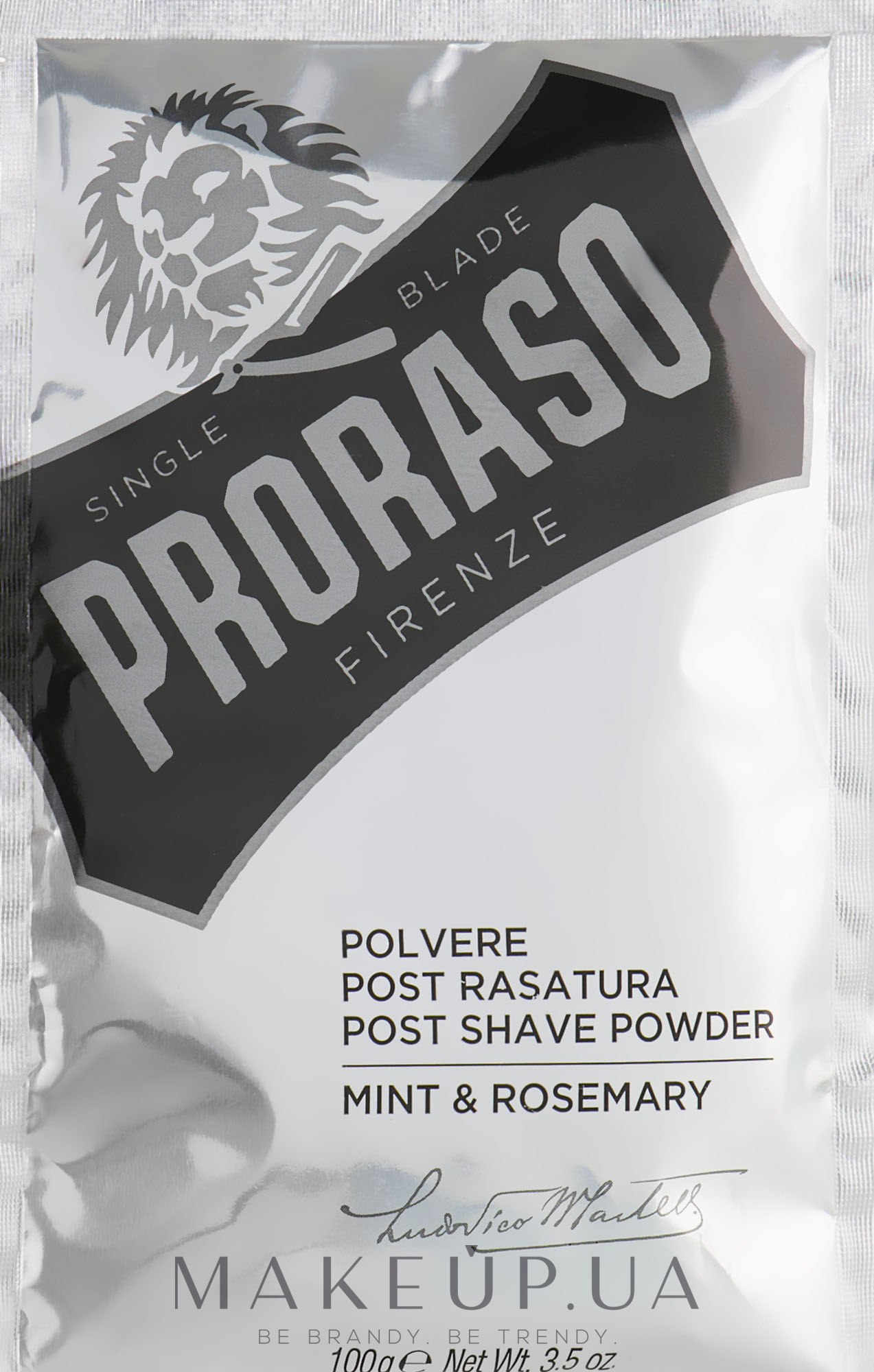 Пудра после бритья с мятой и розмарином - Proraso Mint & Rosemary Post Shave Powder — фото 100g