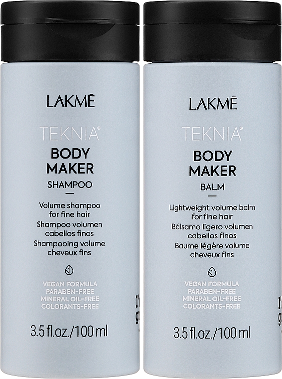 Набір для додання об'єму волоссю - Lakme Teknia Body Maker (shm/100ml + balm/100ml) — фото N2