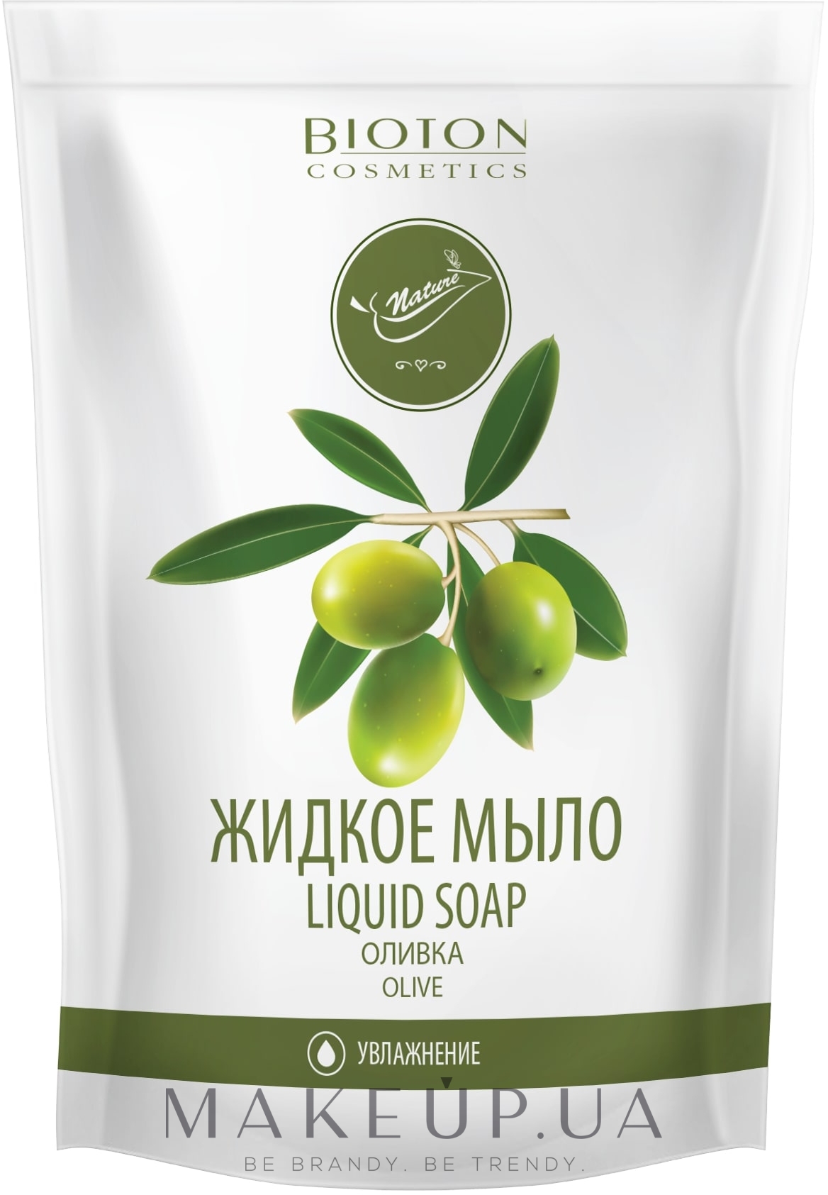 Жидкое мыло "Оливка" - Bioton Cosmetics Nature Liquid Soap (сменный блок) — фото 460ml