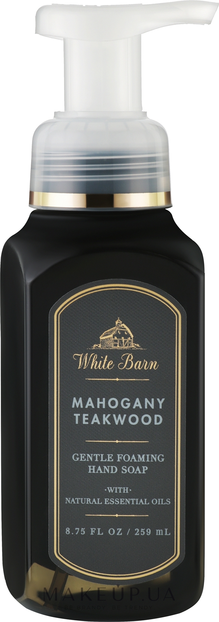 Мило-піна для рук "Mahogany Teakwood" - Bath and Body Works White Barn Mahogany Teakwood Gentle Foaming Hand Soap — фото 259ml