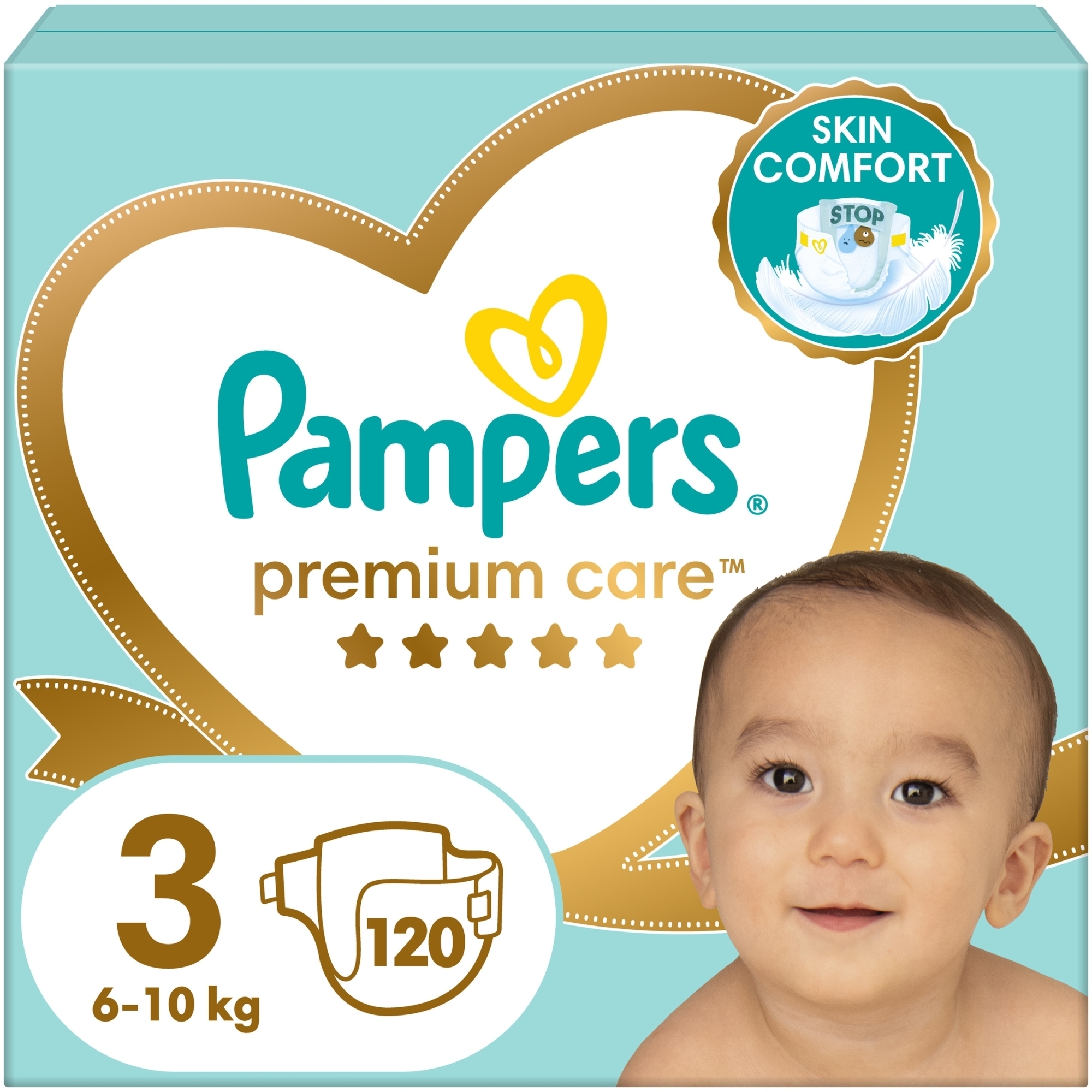 Подгузники Pampers Premium Care Размер 3 (Midi), 6-10кг, 120 штук  - Pampers — фото 120шт