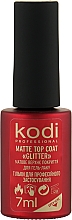 Верхнє матове покриття з мерехтінням - Kodi Professional Matte Top Coat Glitter — фото N2