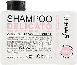 Шампунь для волосся з олією жожоба - Faipa Roma Three Hair Care Delicate Shampoo — фото N1