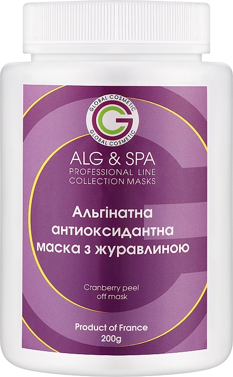 Альгінатна маска антиоксидантна з журавлиною - ALG & SPA Professional Line Collection Masks Cranberry Peel Off Mask — фото N1