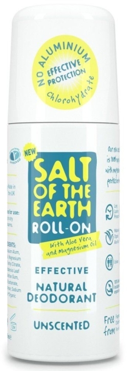 Дезодорант шариковый - Salt of the Earth Effective Unscented Roll-On Deo — фото N1