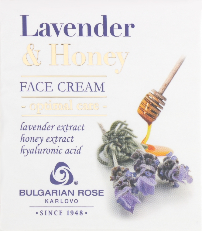 Крем для обличчя - Bulgarska Rosa Lavender & Honey Cream