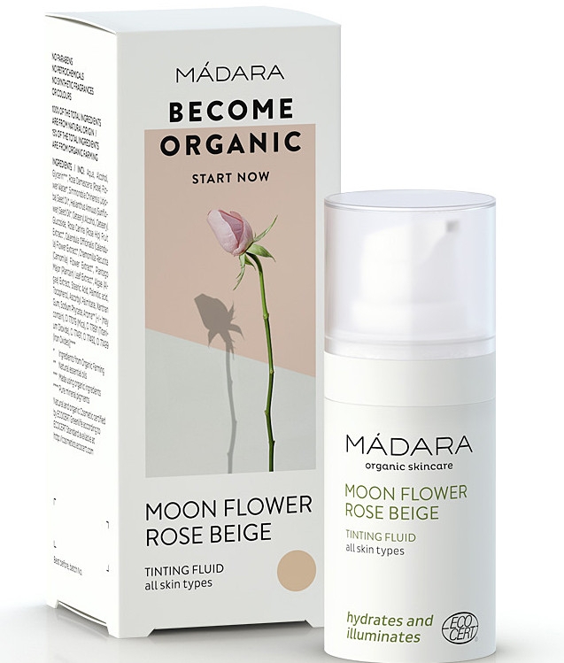Жидкий тонирующий флюид "Лунный цветок" - Madara Cosmetics Become Organic Moon Flower