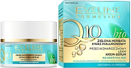 Парфумерія, косметика Легкий крем для обличчя - Eveline Cosmetics Q10 Bio Green Tea