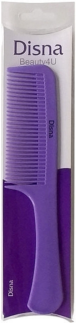 Гребінь для волосся, 22.5 см, із закругленою ручкою, бузковий - Disna Beauty4U — фото N1