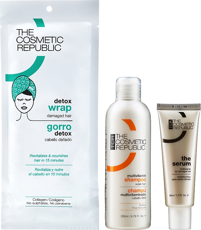 Набір - The Cosmetic Republic Pack Oily Hair (shm/200ml + mask/1pc + h/ser/50ml) — фото N1