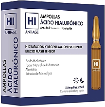 Ампулы для лица - Avance Cosmetic Hi Antiage Hyaluronic Acid Ampoules 3 Flash Effects — фото N1