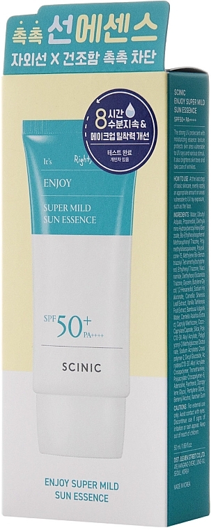 Увлажняющая солнцезащитная эссенция - Scinic Enjoy Super Mild Sun Essence SPF50+ PA++++ — фото N2