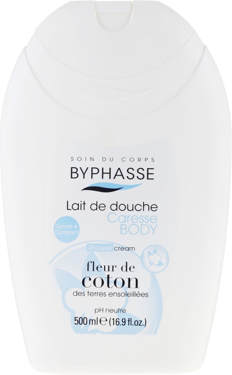 Крем для душа "Цветок хлопка" - Byphasse Caresse Body Coton Flower Shower Cream