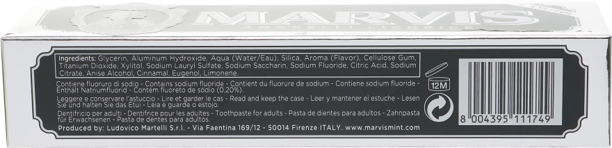 Зубна паста "Amarelli Licorice"  - Marvis Amarelli Licorice — фото N6