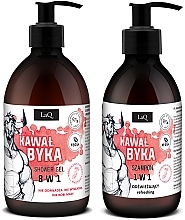 Парфумерія, косметика Набір для чоловіків "Kawał Byka" - LaQ (sh/gel/500ml + shm/300ml)