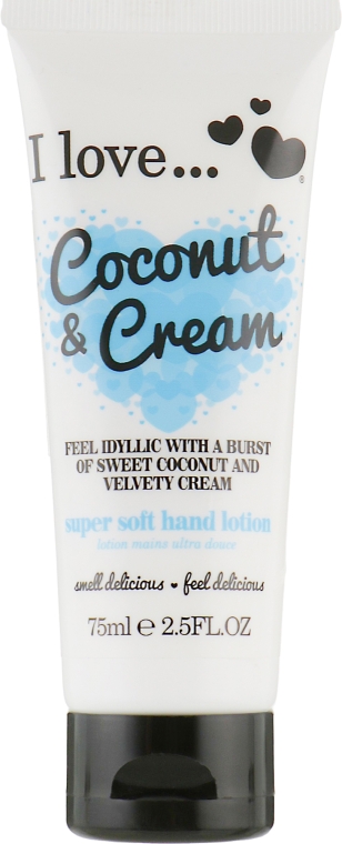 Лосьон для рук - I Love... Coconut & Cream Super Soft Hand Lotion — фото N1