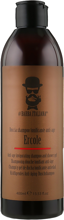 Антивозрастной укрепляющий шампунь и гель для душа - Barba Italiana Ercole Shampoo And Shower Gel