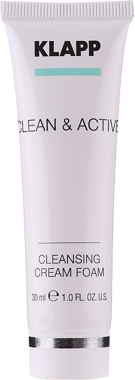 Базовая очищающая крем пенка - Klapp Clean & Active Cleansing Cream Foam — фото N1