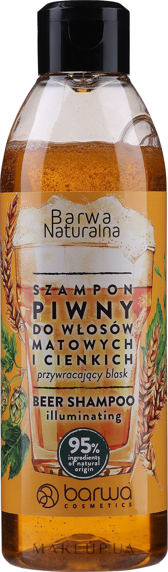 Шампунь пивний з комплексом вітамінів - Barwa Natural Beer Shampoo With Vitamin Complex — фото 300ml