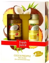 Парфумерія, косметика Набір комплексний догляд за тілом - Fresh Juice Cocos & Pineapple (sh/gel/250ml + b/lot/250ml)