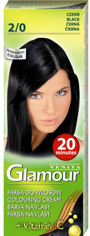 Крем-краска для волос - Venita Glamour Colouring Cream — фото 2/0 - Black