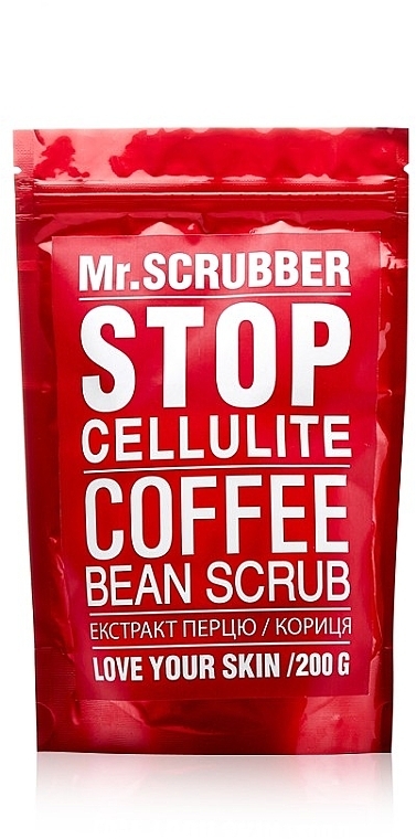УЦІНКА Антицелюлітний скраб для тіла - Mr.Scrubber Stop Cellulite Coffee Bean Scrub * — фото N1