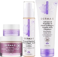 Набір - Derma E Advanced Peptides & Flora-Collagen Skin Care Set (cl/113g + ser/60ml + cr/56g + eye/cr/14g) — фото N1