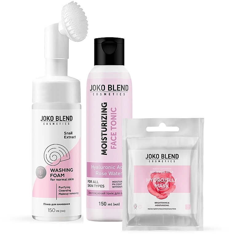 Набор новогодний по уходу за лицом - Joko Blend Love Routine (f/foam/150ml + toner/150ml + f/mask/20g) — фото N3